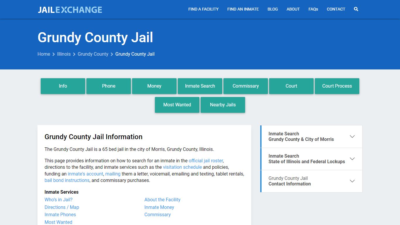 Grundy County Jail, IL Inmate Search, Information